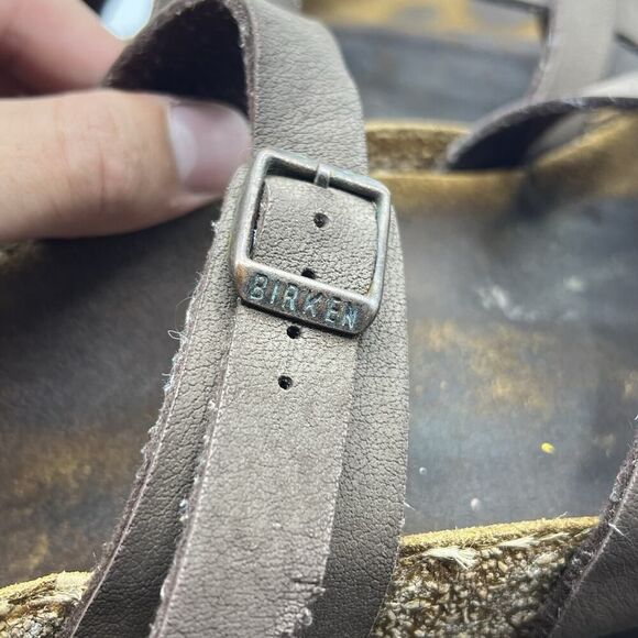 Birkenstock Sandals Womens 39/8 Mocha Mayari Toe Loop Strappy Slip On Flat - Picture 13 of 13